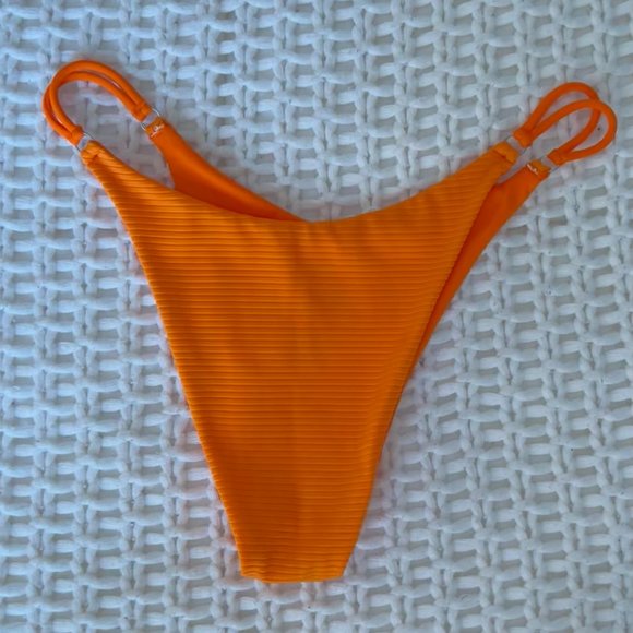 Body Glove Swim Vintage Y2k Body Glove Orange Ribbed Brazilian Bikini Bottom S Poshmark